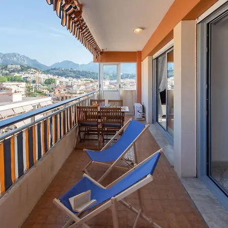 LA PERLE 2P Vue Mer Terrasse 2 mins Plage Garage Clim Apartment Roquebrune-Cap-Martin